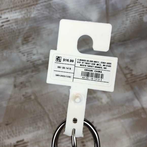 NWT A New Day Saffiano bombe belt dark green S - Picture 5 of 6